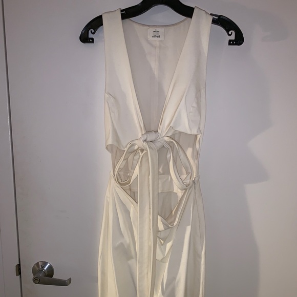 Aritzia Dresses & Skirts - Wilfred Ecru Dress Wrap Style Dress